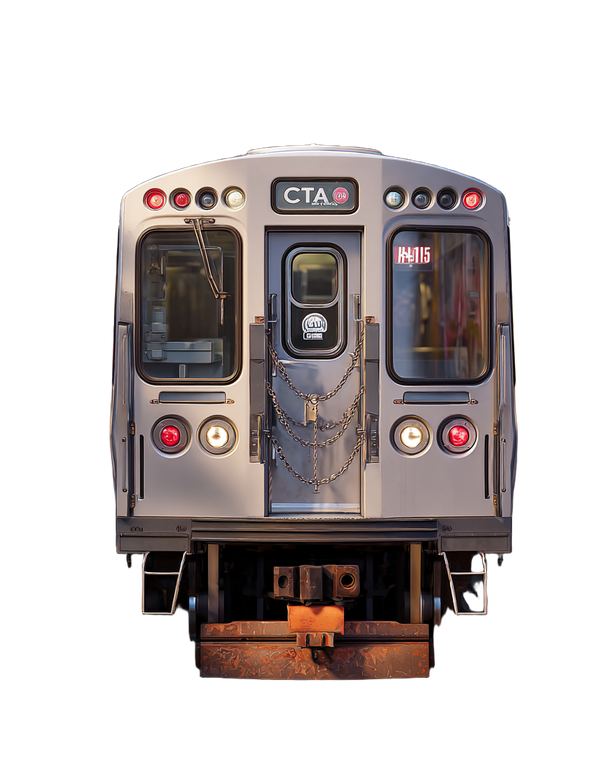 Chicago Subway Train Vinyl Car Decal Sticker – Waterproof & UV-Resistant 8.0"