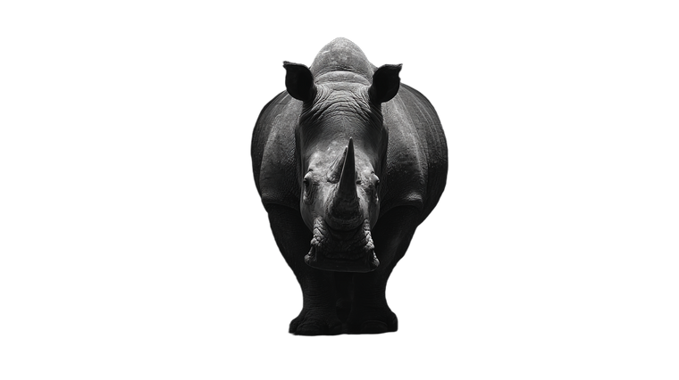 Enormous Rhinoceros Vinyl Car Decal Sticker – Waterproof & UV-Resistant 2.72"
