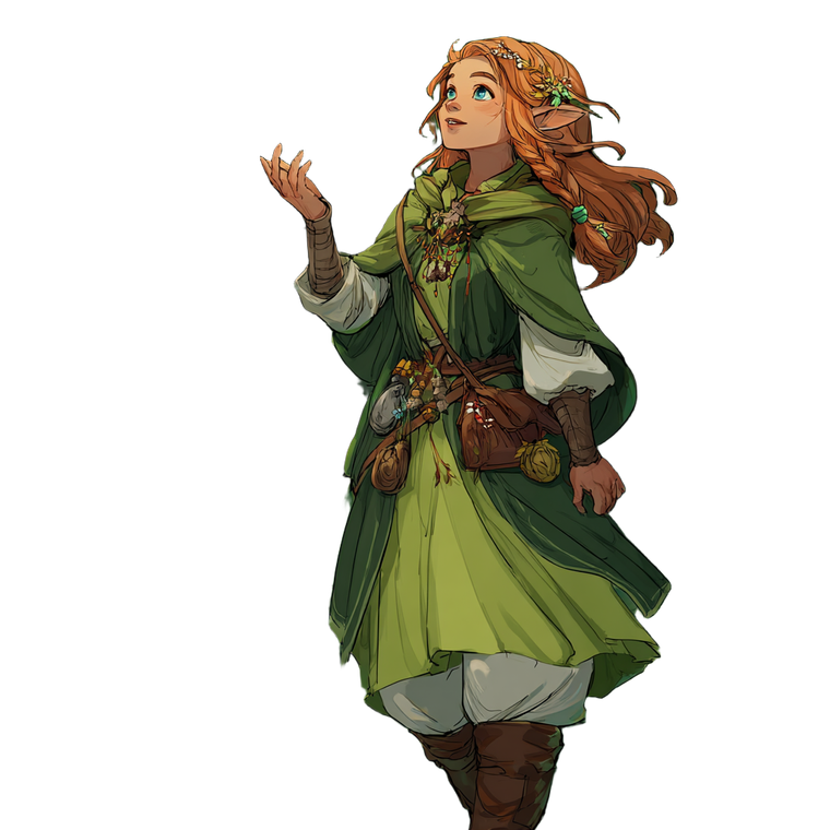 Woodland Elf Sorceress Vinyl Car Decal Sticker – Waterproof & UV-Resistant 3.4133333333333336"