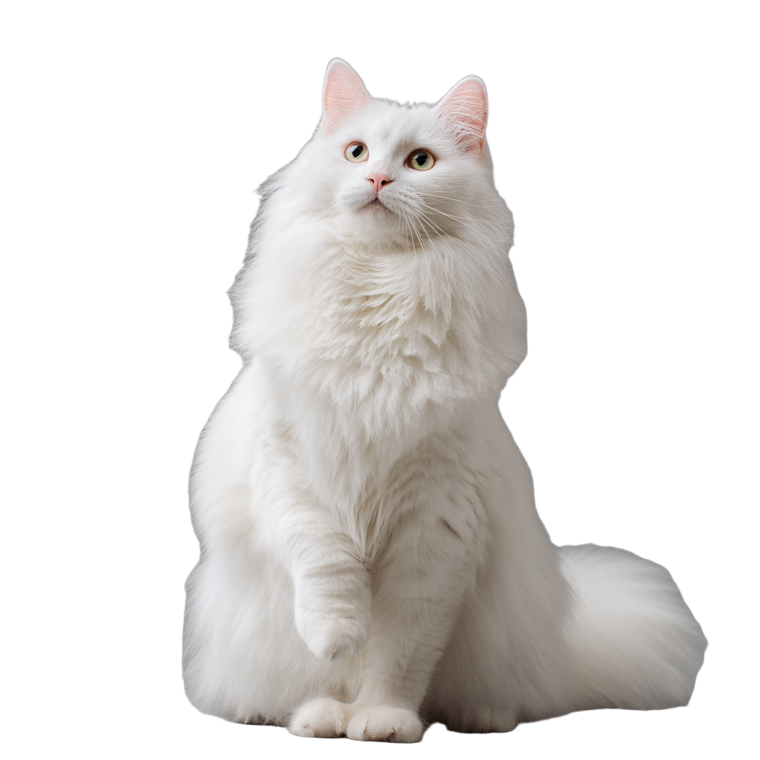Majestic White Cat V5 Vinyl Car Decal Sticker – Waterproof & UV-Resistant 6.826666666666667"
