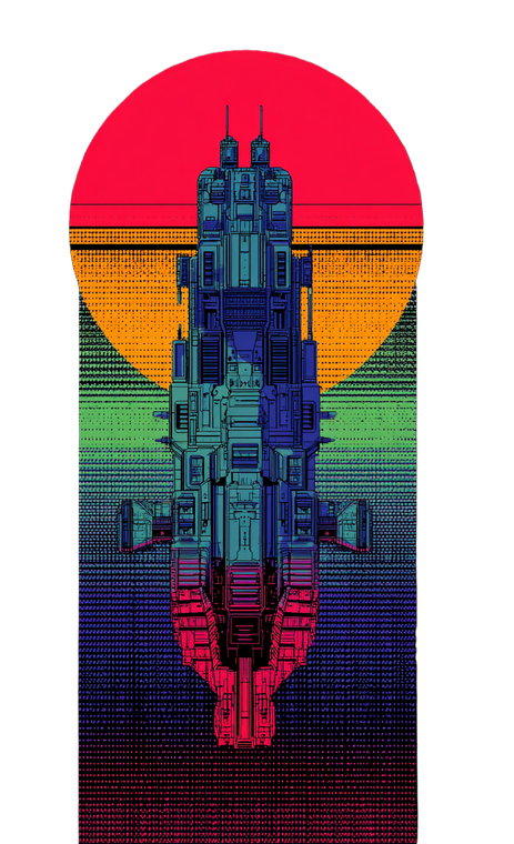 Futuristic Space Ship V7 Vinyl Car Decal Sticker – Waterproof & UV-Resistant 9.2