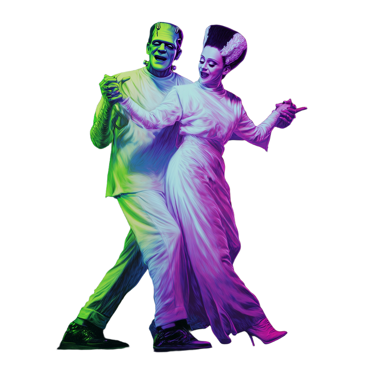 Disco Dancing Monsters Vinyl Car Decal Sticker – Waterproof & UV-Resistant 6.826666666666667"