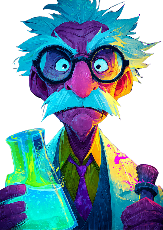 Scientist Holding Beaker Vinyl Car Decal Sticker – Waterproof & UV-Resistant 8.746666666666666"