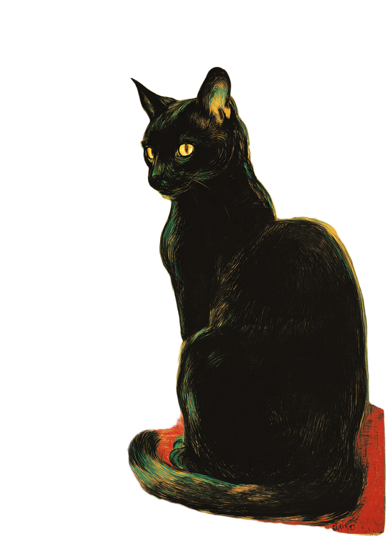 Vintage Cat Poster V5 Vinyl Car Decal Sticker – Waterproof & UV-Resistant 4.266666666666667"