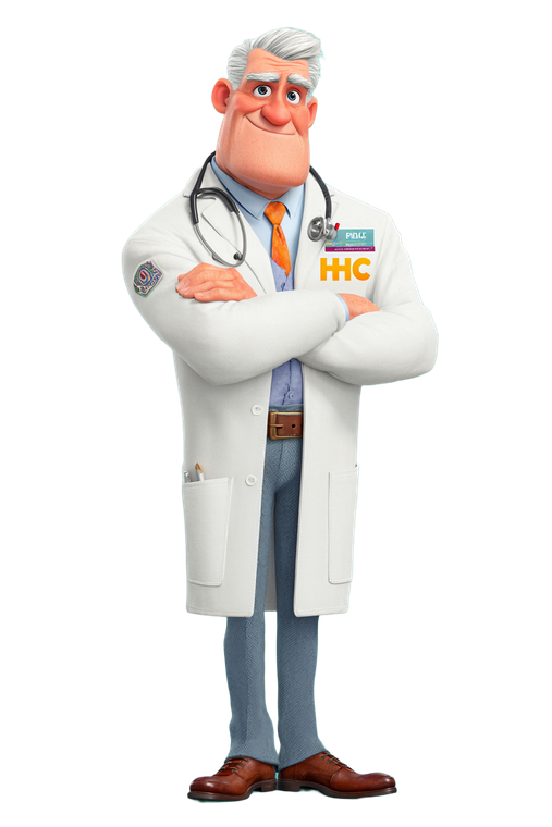 Friendly Doctor Character Vinyl Car Decal Sticker – Waterproof & UV-Resistant 4.4