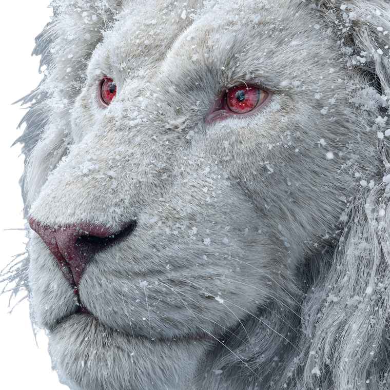 White Lion Portrait V3 Vinyl Car Decal Sticker – Waterproof & UV-Resistant 3.4133333333333336"