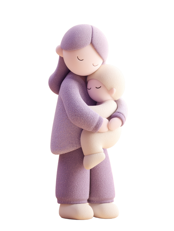 Mother Holding Baby V4 Vinyl Car Decal Sticker – Waterproof & UV-Resistant 4.1066666666666665"
