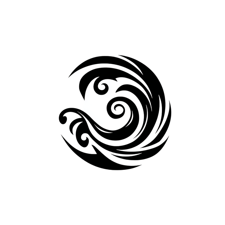 Stormy Wave Icon Vinyl Car Decal Sticker – Waterproof & UV-Resistant 3.4133333333333336"