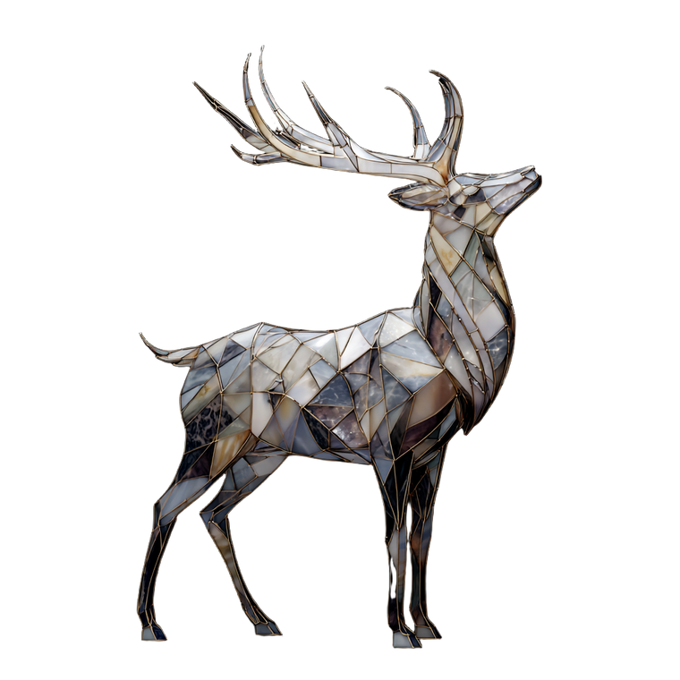 Sacred White Stag Vinyl Car Decal Sticker – Waterproof & UV-Resistant 3.4133333333333336"