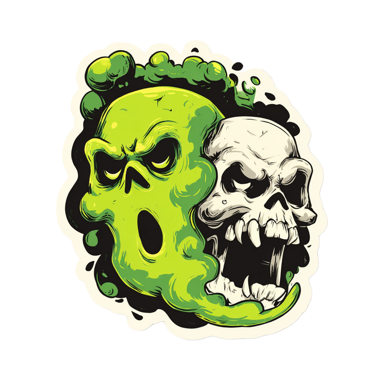 Ghost Skull Sticker Vinyl Car Decal Sticker – Waterproof & UV-Resistant 3.4133333333333336"