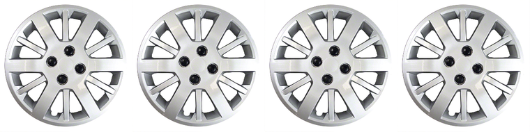 4x High-Quality 15 Inch Silver Wheel Covers | Set of 4 | 2005-2010 Fitment | Durable ABS Material