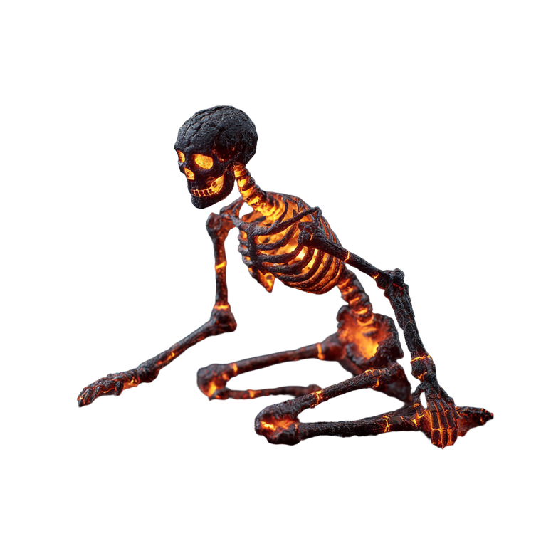 Lava Skeleton V2 Vinyl Car Decal Sticker – Waterproof & UV-Resistant 6.826666666666667"