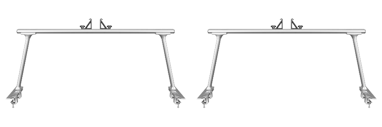 2x Secure & Quiet Load Stops | TracONE Ladder Rack, 800lb Capacity, Clamp-On Mount, Non-Adjustable