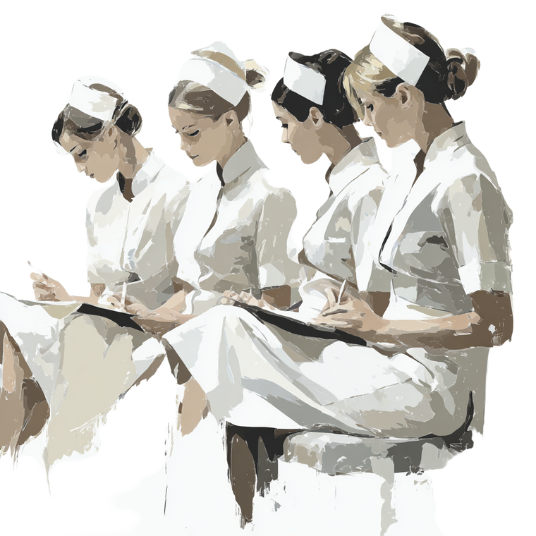 Concentrated Nurses Vinyl Car Decal Sticker – Waterproof & UV-Resistant 6.826666666666667"