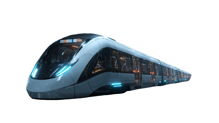 Futuristic Smart Train Vinyl Car Decal Sticker – Waterproof & UV-Resistant 5.4