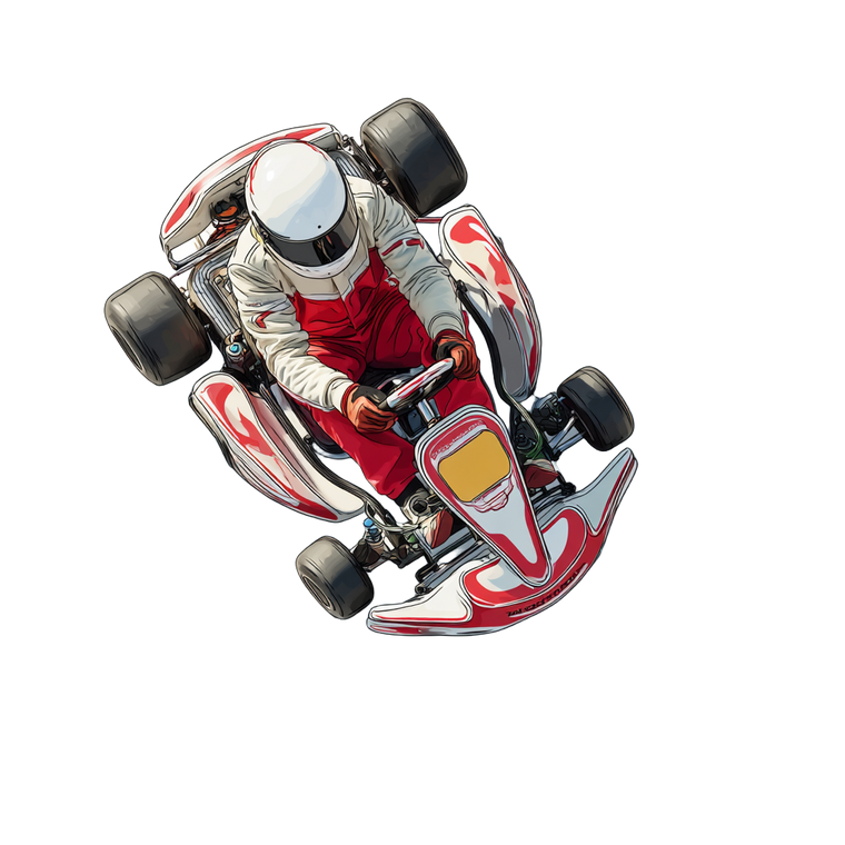 Go Kart Driver Vinyl Car Decal Sticker – Waterproof & UV-Resistant 3.4133333333333336"