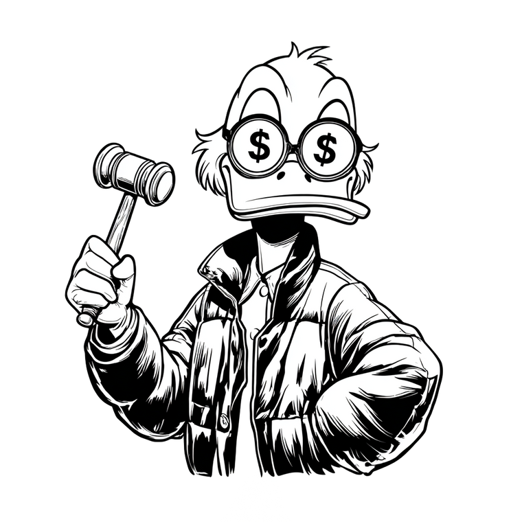 Gangster Donald Duck V3 Vinyl Car Decal Sticker – Waterproof & UV-Resistant 3.4133333333333336"