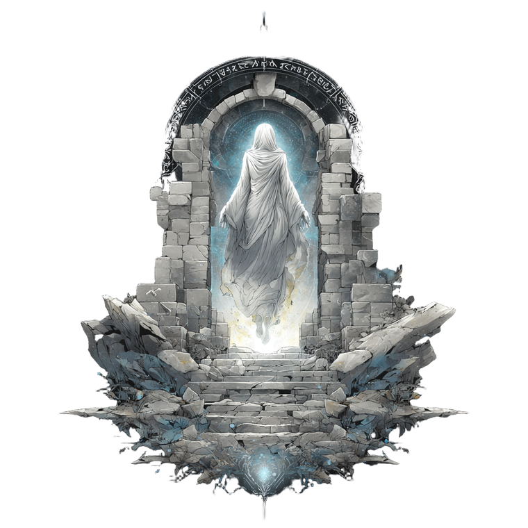 Ethereal Ascending Figure Vinyl Car Decal Sticker – Waterproof & UV-Resistant 6.826666666666667"