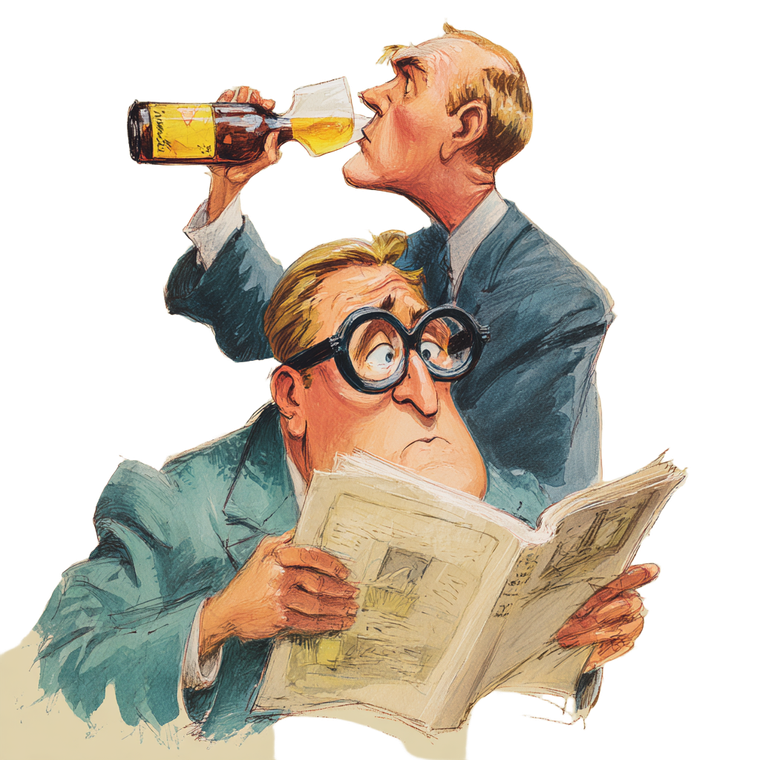 Upside-Down Reading Men Vinyl Car Decal Sticker – Waterproof & UV-Resistant 3.4133333333333336"