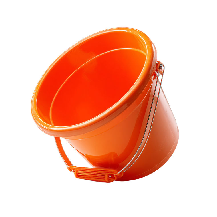 Orange Construction Bucket Vinyl Car Decal Sticker – Waterproof & UV-Resistant 3.4133333333333336"
