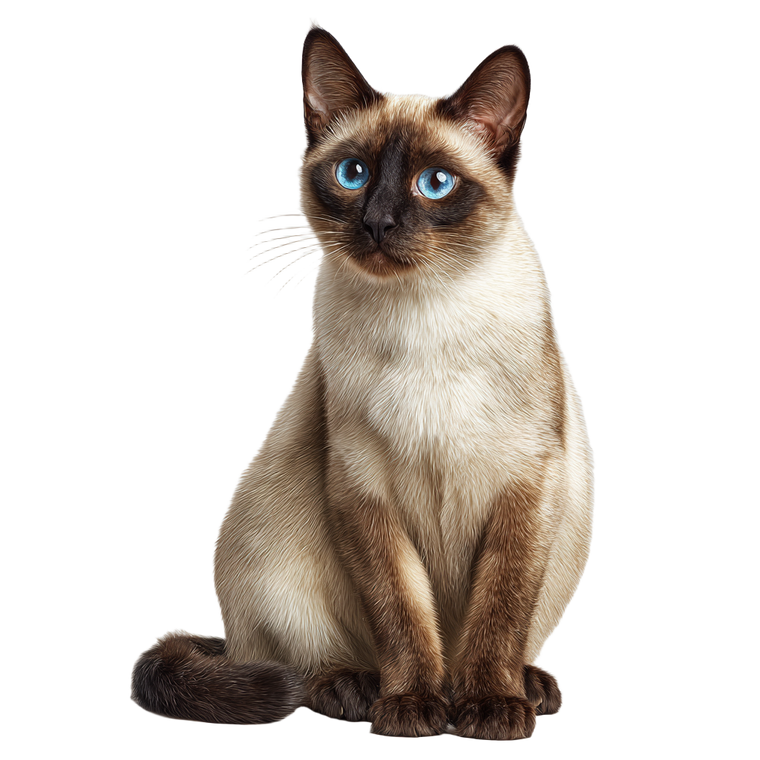 Siamese Cat Portrait V6 Vinyl Car Decal Sticker – Waterproof & UV-Resistant 6.826666666666667"