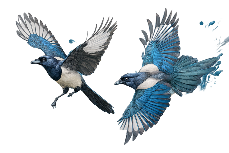 Swedish Birds Mural Vinyl Car Decal Sticker – Waterproof & UV-Resistant 2.986666666666667"