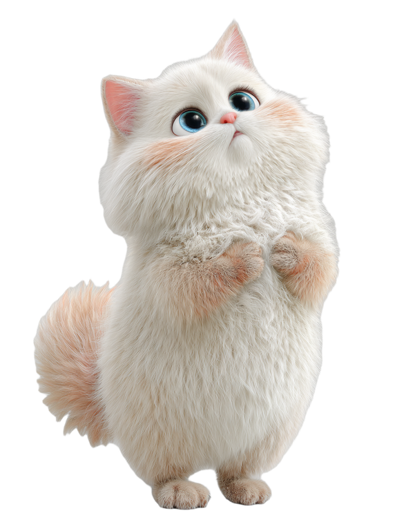 Fluffy Pixar Cat V3 Vinyl Car Decal Sticker – Waterproof & UV-Resistant 8.213333333333333"