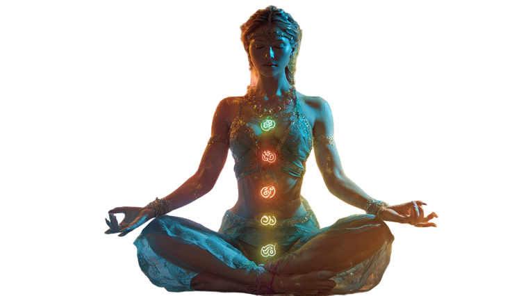 Rainbow Chakras Woman Vinyl Car Decal Sticker – Waterproof & UV-Resistant 2.72"