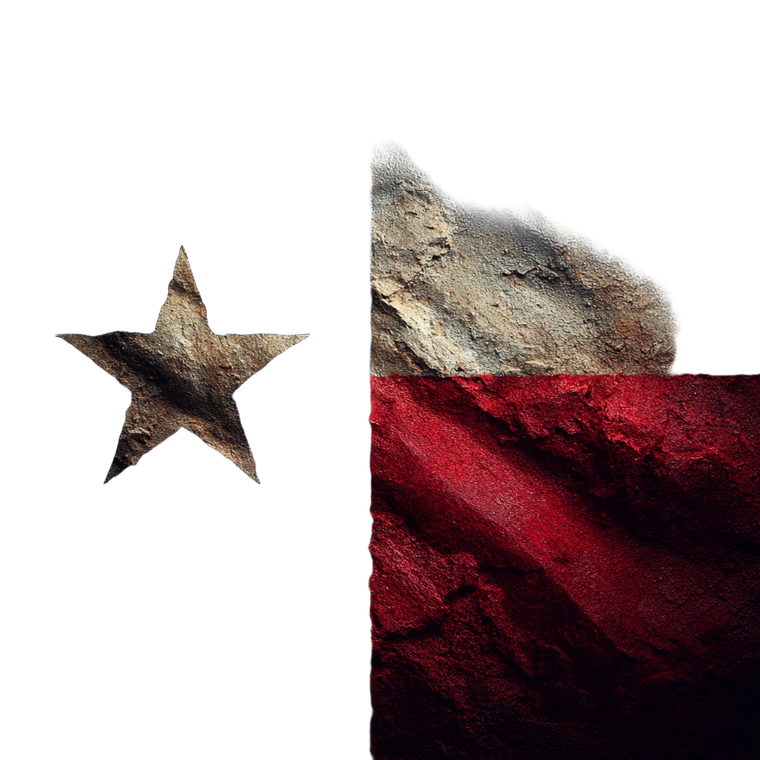 Texas Flag V2 Vinyl Car Decal Sticker – Waterproof & UV-Resistant 3.4133333333333336"