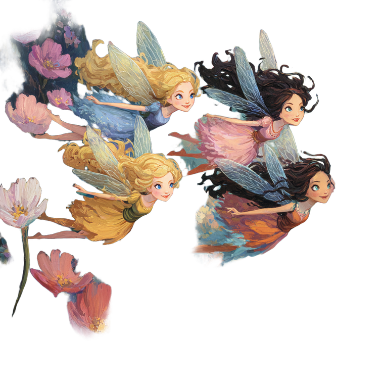Four Flying Fairies Vinyl Car Decal Sticker – Waterproof & UV-Resistant 6.826666666666667"