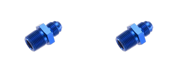 2x Redhorse Adapter Fitting | -3 AN Male To 1/8 NPT Male Straight | Easy Assembly & Quality | Blue Aluminum