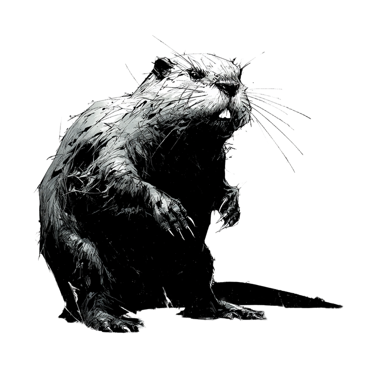 Beaver Comic Art Vinyl Car Decal Sticker – Waterproof & UV-Resistant 6.826666666666667"
