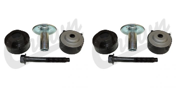 2x Durable Black Body Mount Bushings | Jeep Wrangler TJ 1997-2003 Fitment