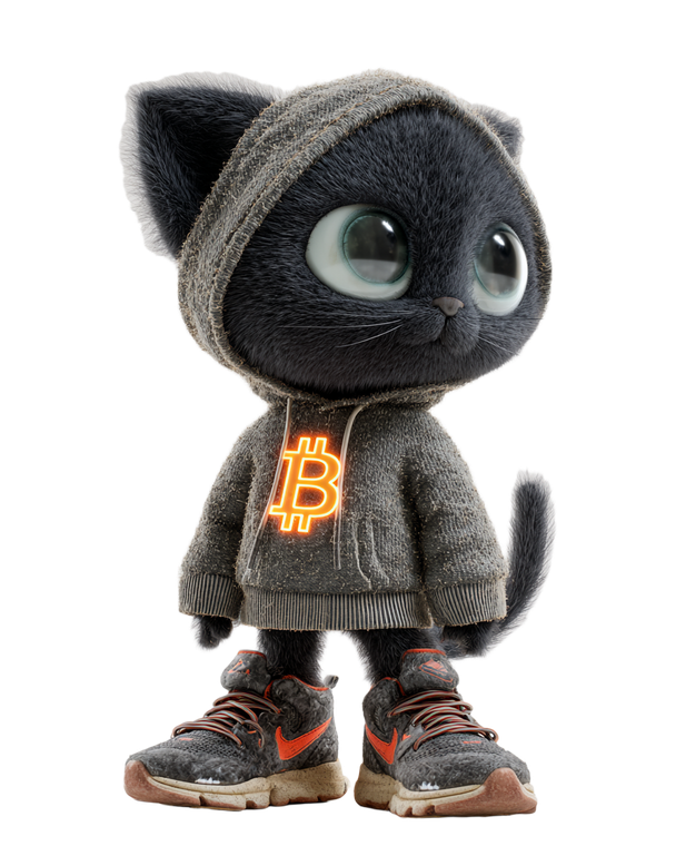 Crypto Cat Mascot Vinyl Car Decal Sticker – Waterproof & UV-Resistant 8.0"