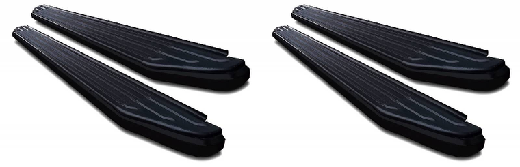 2x Upgrade Your Vehicle with Black Horse Offroad Running Boards | 5 Inch Wide Aluminum Step | Resistant to Rust | Easy Install