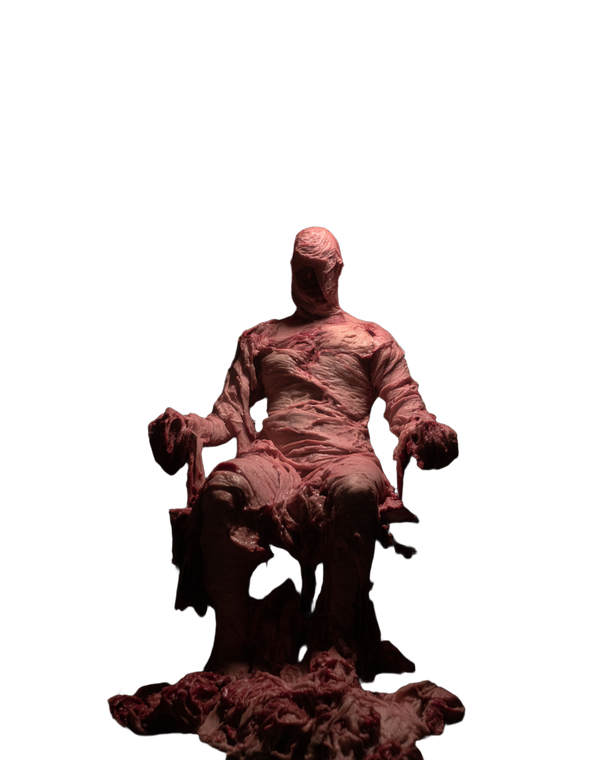 Meat Mannequin Throne Vinyl Car Decal Sticker – Waterproof & UV-Resistant 8.0"