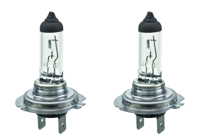 2x Super Bright 55W H7 Halogen Headlight Bulb | White 3200K Light Color | DOT/SAE Approved