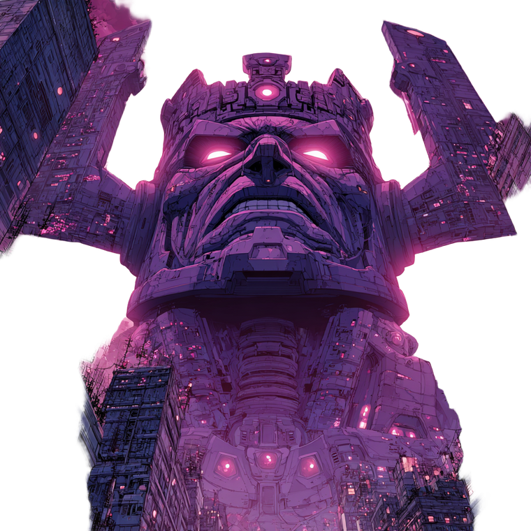 Angry Galactus Over City Vinyl Car Decal Sticker – Waterproof & UV-Resistant 6.826666666666667"