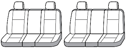 2x Ultimate Protection Seat Cover | Charcoal Black for Ford Super Duty | Slip On/Off, UV Protection, Heavy-Duty