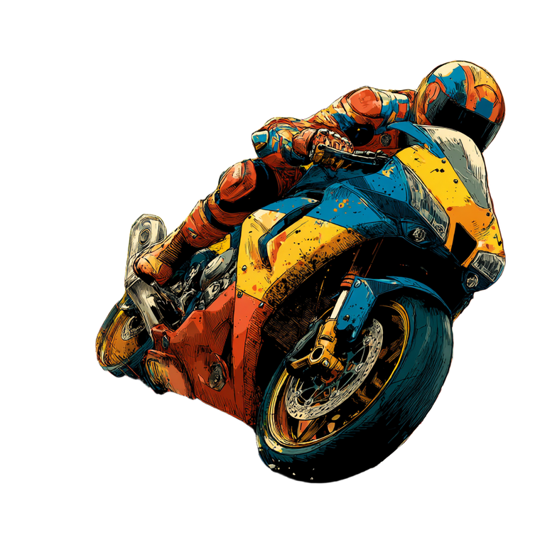 Comic Racing Motorcycle Vinyl Car Decal Sticker – Waterproof & UV-Resistant 6.826666666666667"