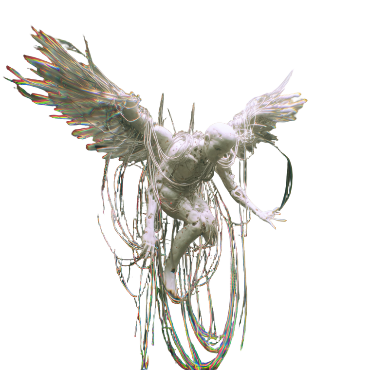 Cyborg Server Angel Vinyl Car Decal Sticker – Waterproof & UV-Resistant 3.4133333333333336"