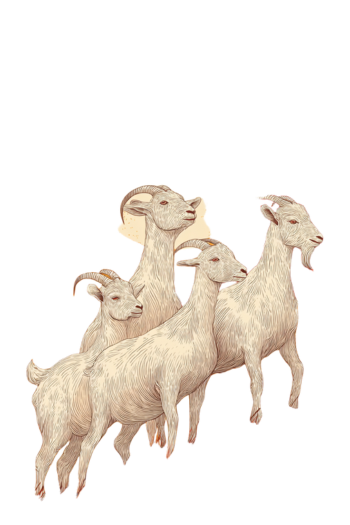 Mountain Goats Illustration Vinyl Car Decal Sticker – Waterproof & UV-Resistant 4.4