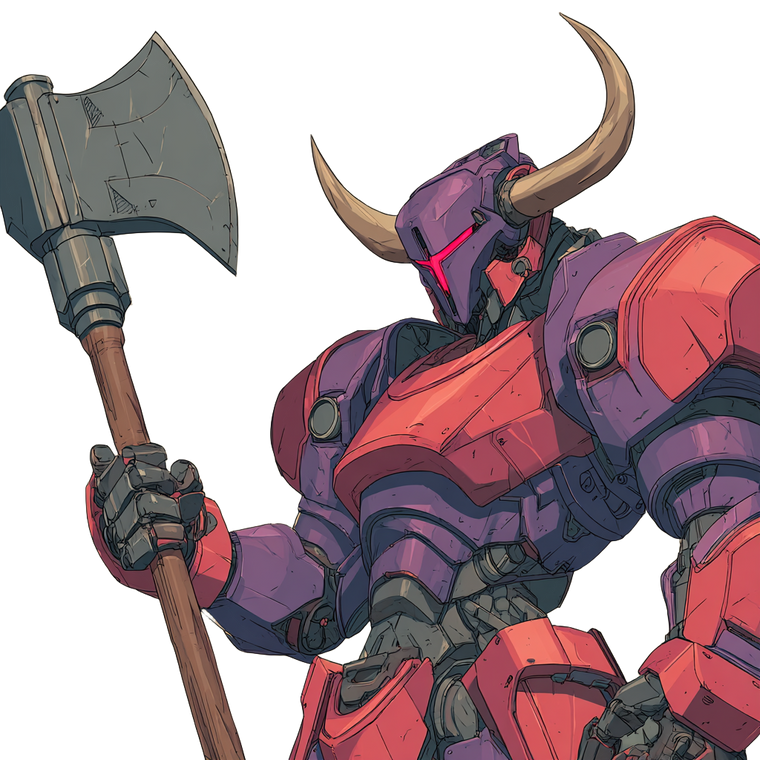 Evil Robot Paladin Vinyl Car Decal Sticker – Waterproof & UV-Resistant 3.4133333333333336"