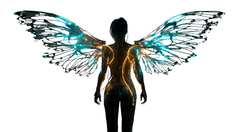 Silhouette With Wings V4 Vinyl Car Decal Sticker – Waterproof & UV-Resistant 5.4