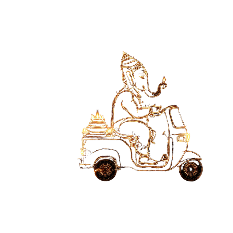 Ganesha Silhouette Terra Vinyl Car Decal Sticker – Waterproof & UV-Resistant 3.4133333333333336"