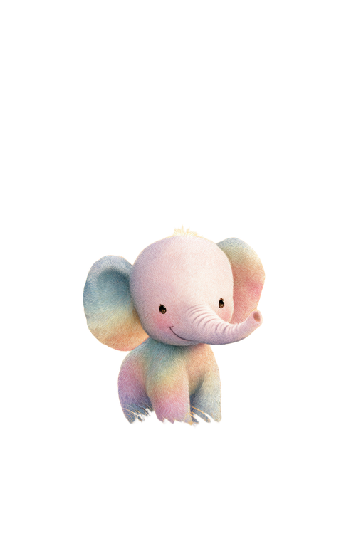 Pastel Baby Elephant Vinyl Car Decal Sticker – Waterproof & UV-Resistant 4.4