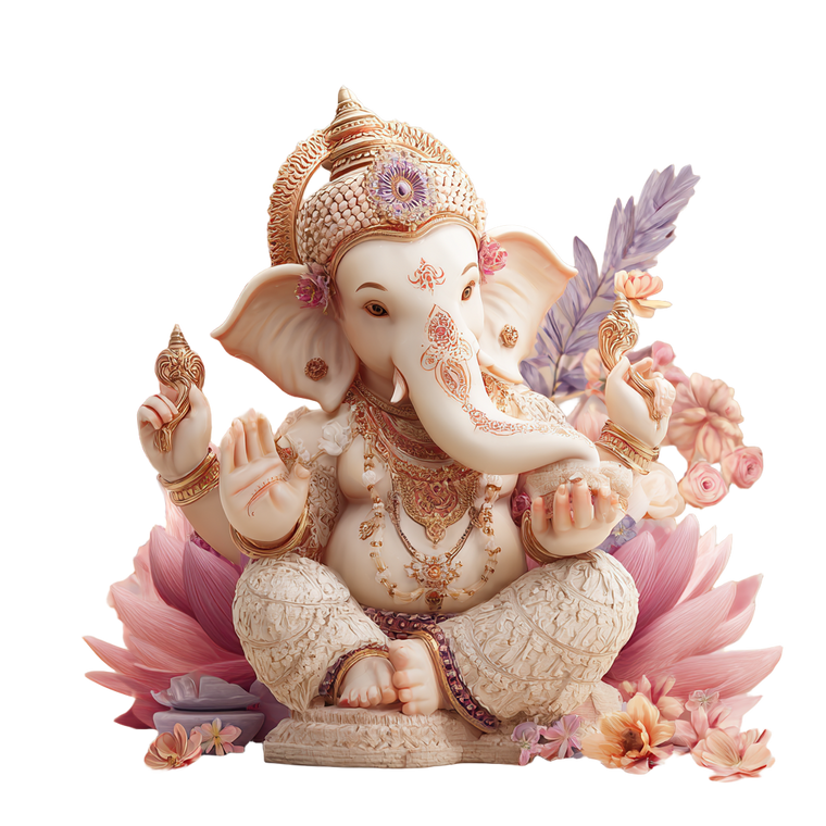Elegant Adorned Ganesha Vinyl Car Decal Sticker – Waterproof & UV-Resistant 6.826666666666667"