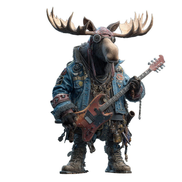Rockstar Moose Vinyl Car Decal Sticker – Waterproof & UV-Resistant 3.4133333333333336"