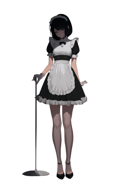 Anime Maid Character V4 Vinyl Car Decal Sticker – Waterproof & UV-Resistant 4.533333333333333"