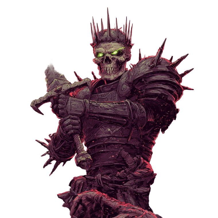 Skeleton Warrior Lich Vinyl Car Decal Sticker – Waterproof & UV-Resistant 6.826666666666667"